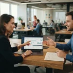 ERP ve CRM verilerini karşılaştıran iş toplantısı