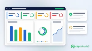 Power BI dashboard for SMEs: sales and operations KPI cards with bar, donut and trend charts