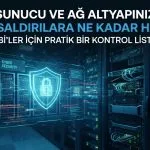 Sunucu ve ağ altyapısı siber güvenlik kontrol listesi görseli