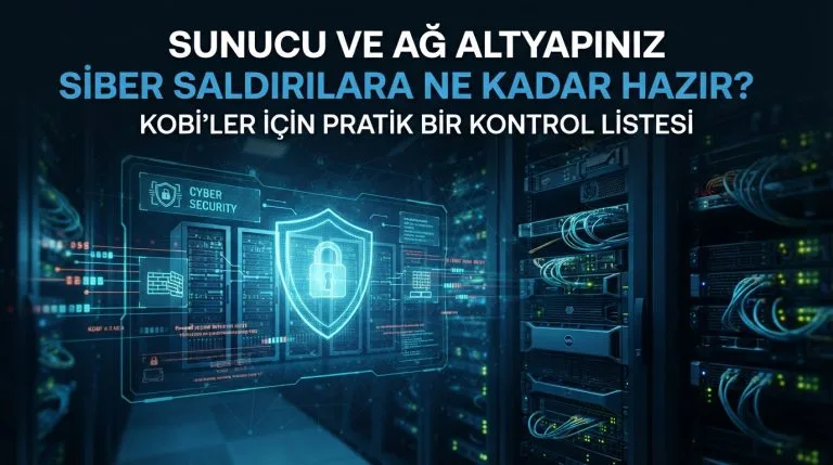 Sunucu ve ağ altyapısı siber güvenlik kontrol listesi görseli